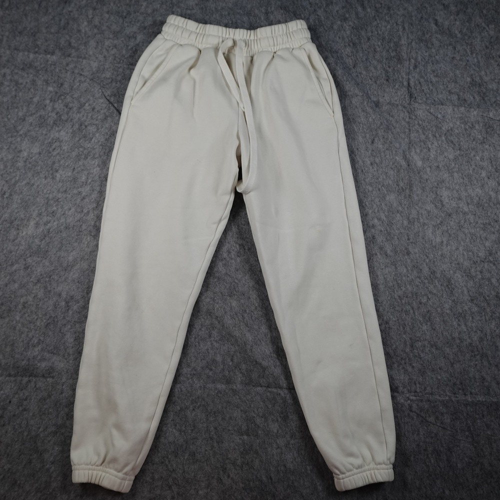 Fabletics‎ Pants Women XXS White Go To Classic Jogger Drawstring Elastic Waist